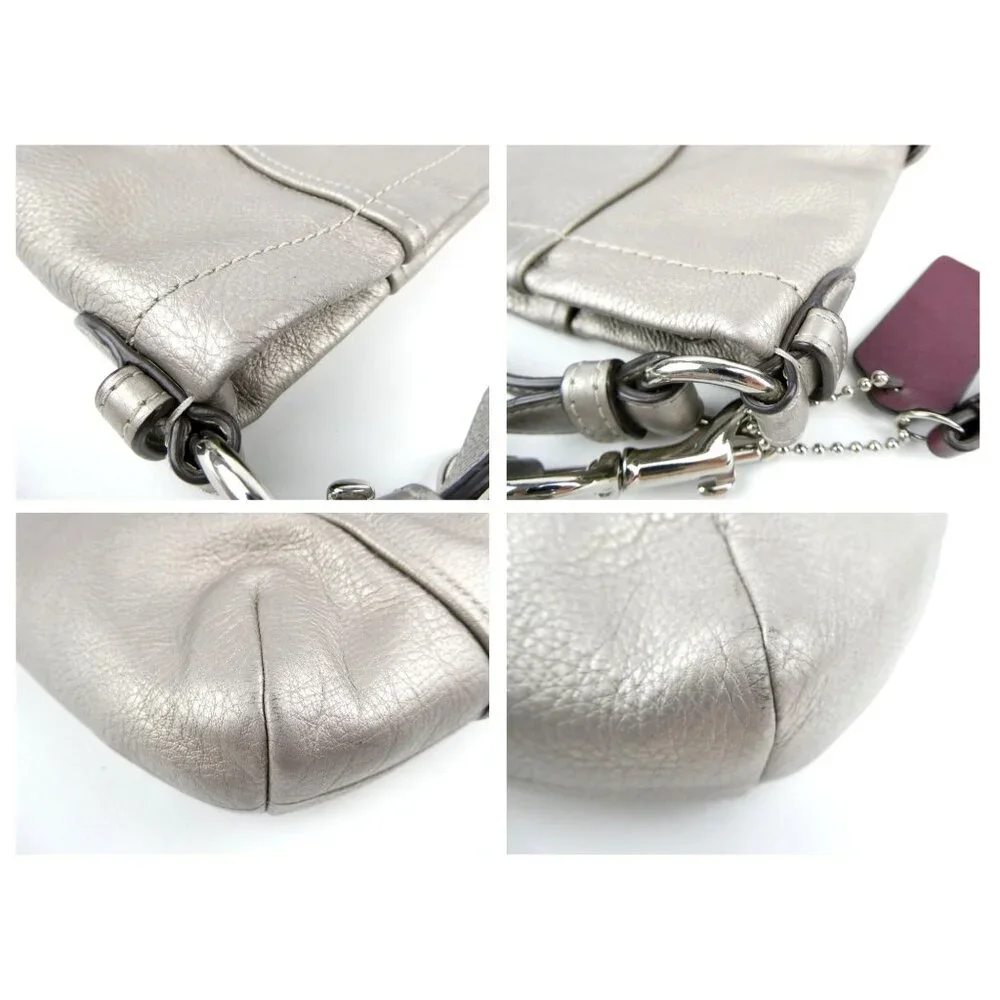 Coach Platinum Leather Hobo‎ Shoulder Bag F31323